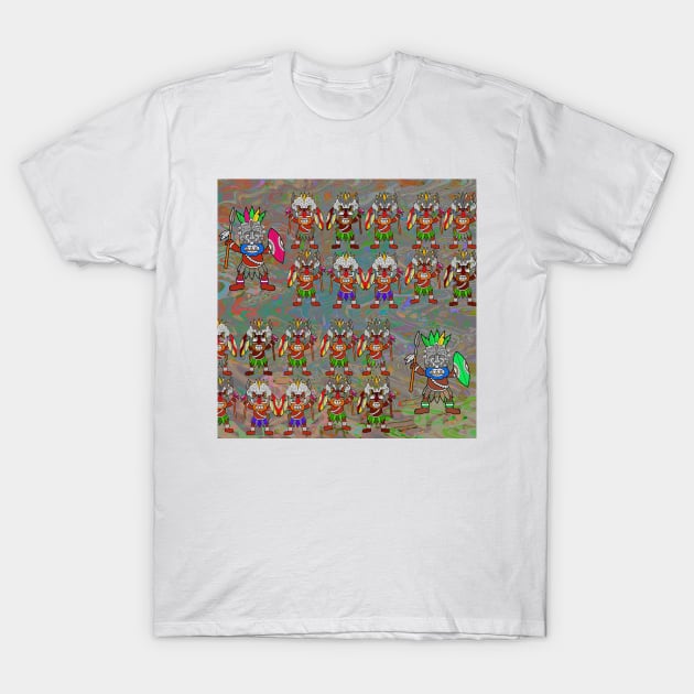 Dance of African Warriors V3 T-Shirt by walil designer